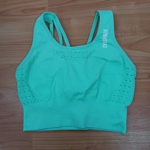 Gymshark sports bra light lime green Small